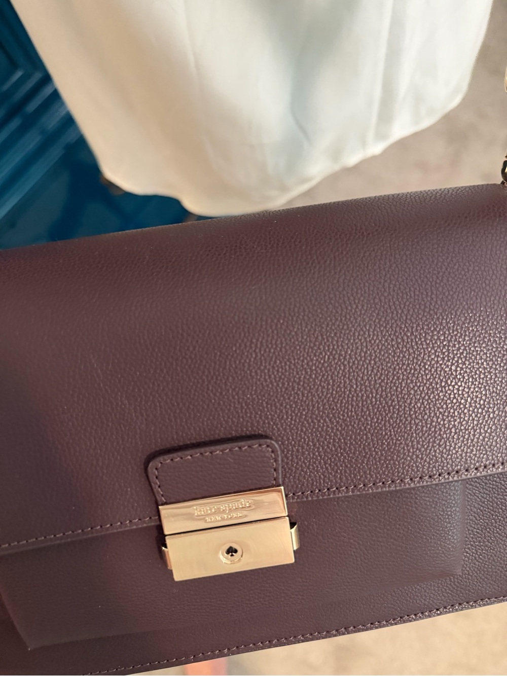 Kate Spade Voyage Small Grain textured Shoulder /Crossbody Bag, chocolate brown - Picture 6 of 10